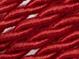 Rood gedraaid strijkijzersnoer - 2 aderig