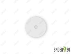 Sier afdekplaat cilinder wit - 6 cm