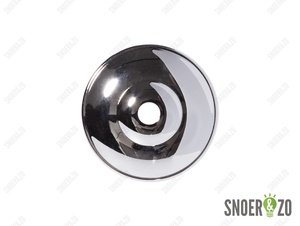 Sier afdekplaat deco chroom - 6.5 cm
