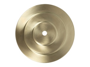 Sier afdekplaat getrapt messing geschuurd - 13.5 cm