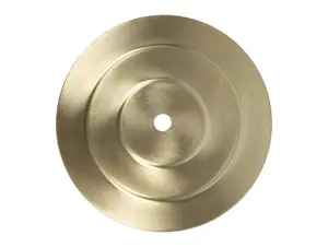 Sier afdekplaat getrapt messing geschuurd - 13.5 cm