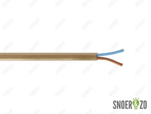 Snoer plat goud 2x0,75 mm²