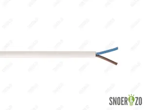 Snoer rond wit 2x0,75 mm²