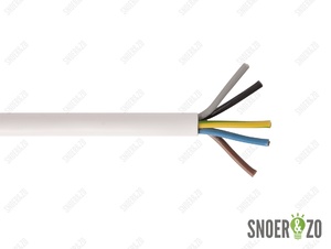 Snoer rond wit 5x0,75 mm² Snoer rond wit 5x0,75 mm²
