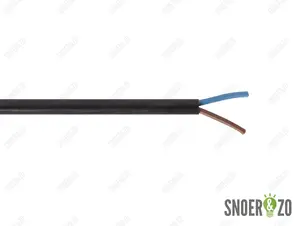 Snoer rond zwart 2x0,75 mm²