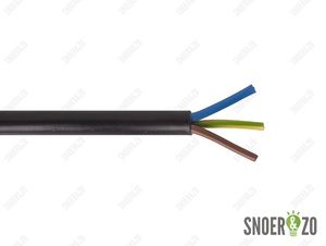 Snoer rond zwart 3x1,50 mm²