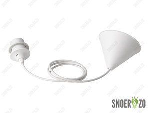 Snoerpendel E27 - 140cm - kleur wit