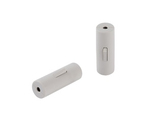 Snoerschakelaar cilinder beige - met druk knop