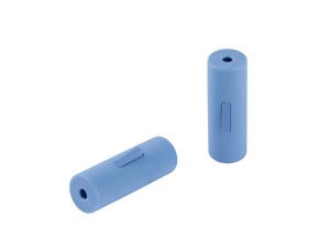 Snoerschakelaar cilinder lichtblauw - met druk knop