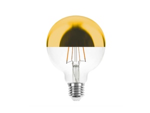 SPL LED filament globe 95mm kopspiegellamp 6.5W E27 goud dimbaar