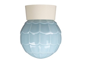 Thabur plafonnière artisjok blauw met witte houder