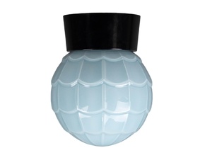 Thabur plafonnière artisjok blauw met zwarte houder
