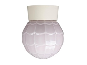 Thabur plafonnière artisjok roze met witte houder Thabur plafonnière artisjok roze met witte houder