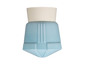 Thabur plafonnière deco blauw met witte houder