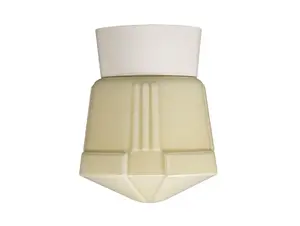 Thabur plafonnière deco geel met witte houder