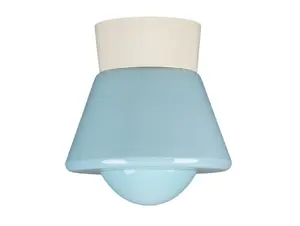 Thabur plafonnière komeet blauw met witte houder
