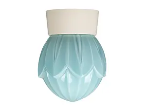 Thabur plafonnière tulp blauw met witte houder