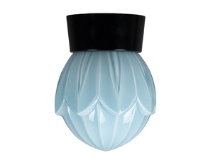 Thabur plafonnière tulp blauw met zwarte houder