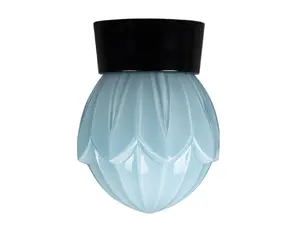 Thabur plafonnière tulp blauw met zwarte houder