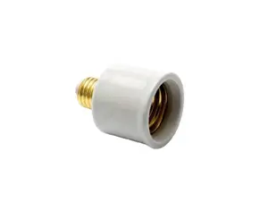 Verloopfitting van E27 naar E40 fitting porselein