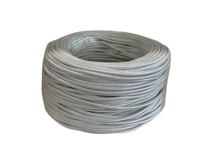 Wit-zilver glimmend strijkijzersnoer - rol 100 meter