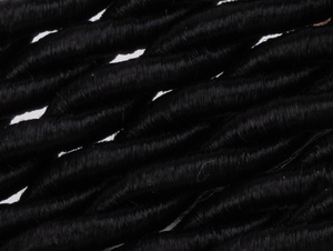 Zwart gedraaid strijkijzersnoer - 2 aderig